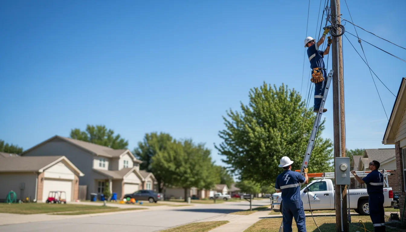 Residential electrician providing installation services in Meadow, TX